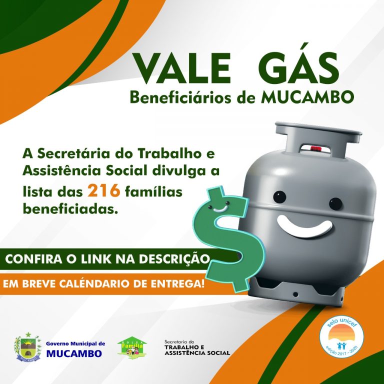 VAL GÁS- BENEFICIÁRIOS DE MUCAMBO. - Prefeitura Municipal ...